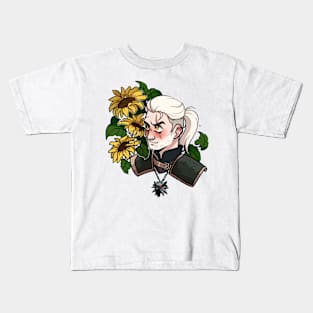 Geralt and sunflowers Kids T-Shirt